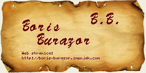Boris Burazor vizit kartica